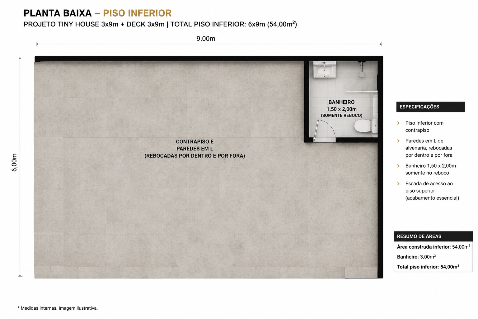 Planta baixa — piso inferior