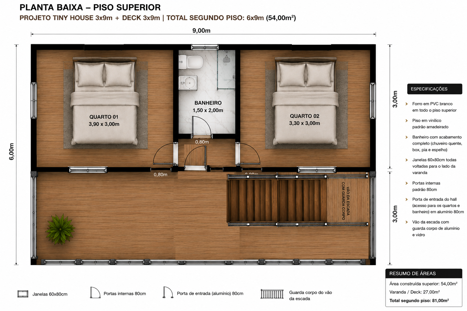 Planta baixa — piso superior