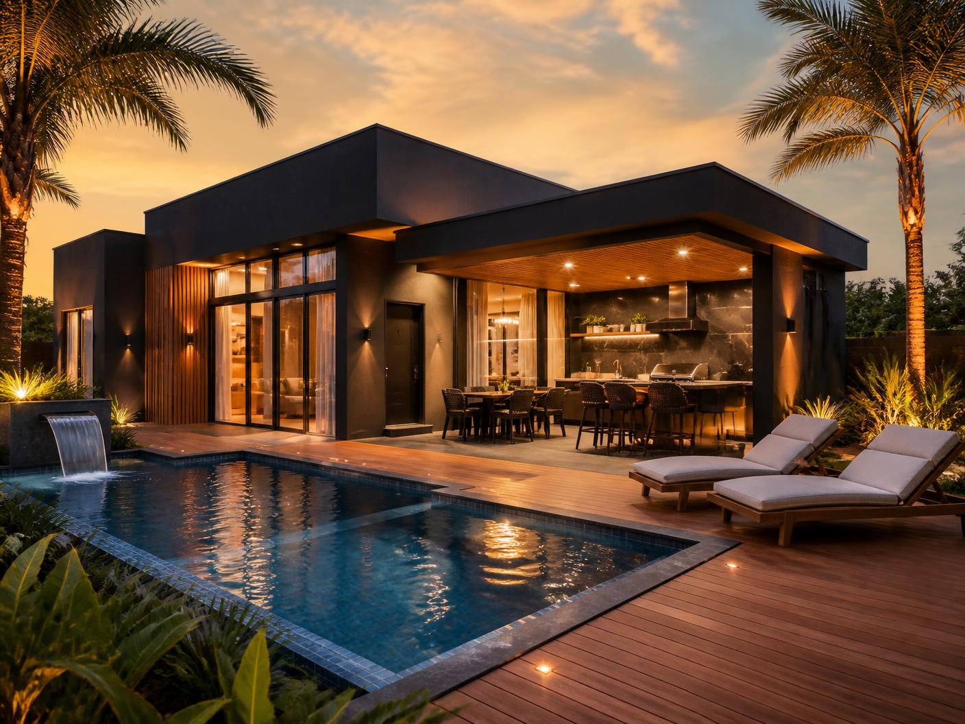 Casa de campo com piscina